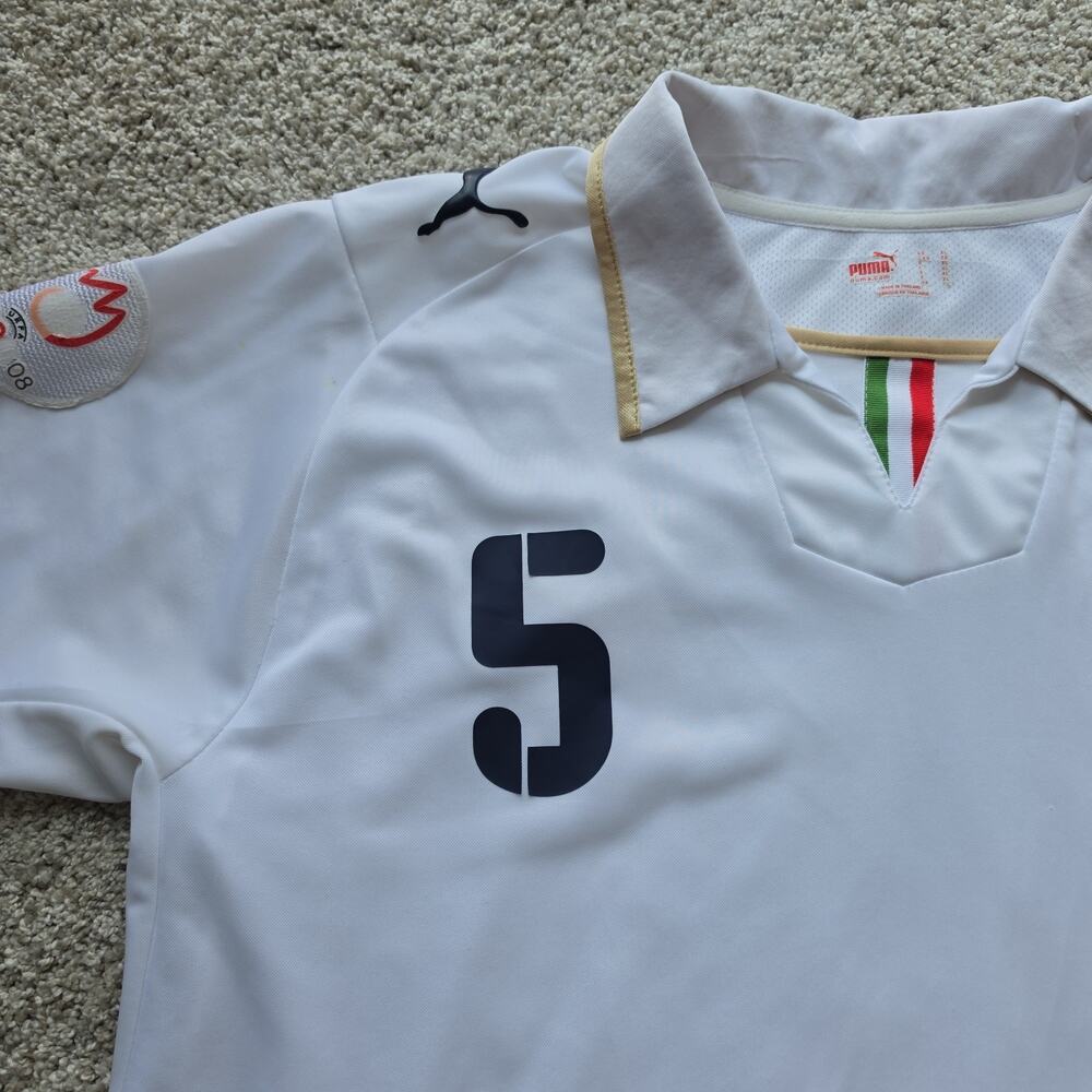 Puma Italy 2007-08 Away Cannavaro #5 Jersey Shirt - Sz XL - Picture 8 of 11